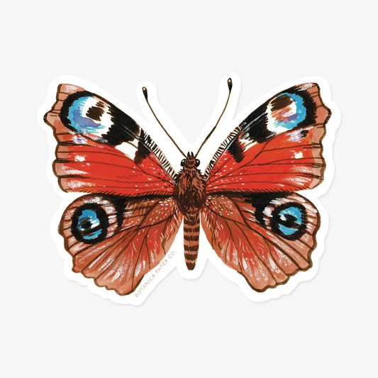 sticker - vinyl - peacock butterfly by botanica paper co.