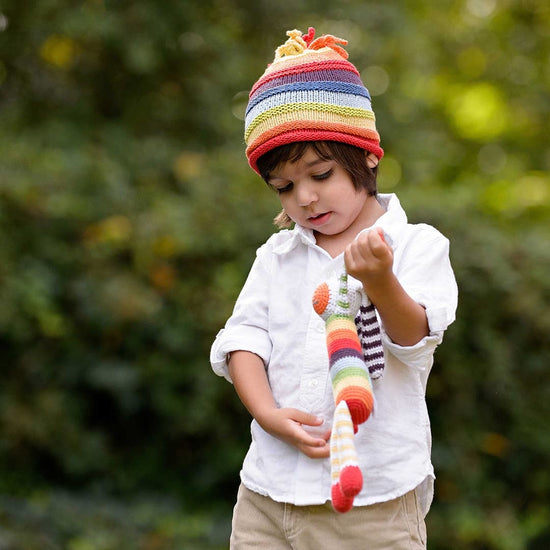 crochet rattle - rainbow bunny by pebble