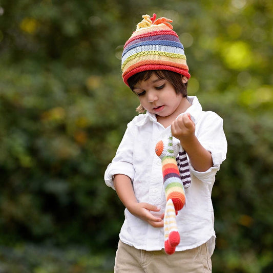 crochet rattle - rainbow bunny by pebble