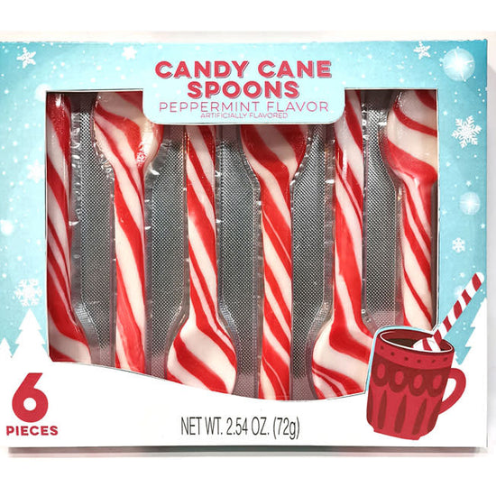 candy - peppermint cane spoons - 6-pk by redstone foods inc