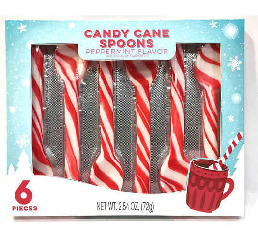 candy - peppermint cane spoons - 6-pk by redstone foods inc