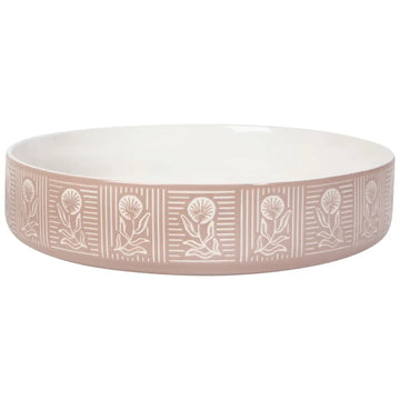 serving bowl - peregrine imprint - pink terracotta by now designs