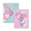 Boxed Notecards | Thank You | Pink Sketched Bouquet | Set of 10