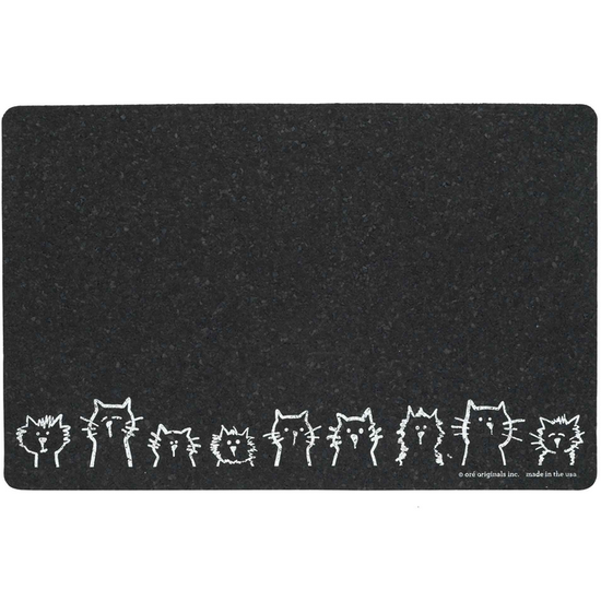 petmat - recycled rubber - cats in a row by speckle & spot by oré originals