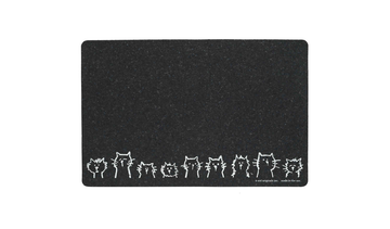 petmat - recycled rubber - cats in a row by speckle & spot by oré originals