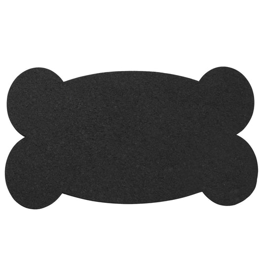 pet placemat - recycled rubber - large bone - black by speckle & spot by oré originals