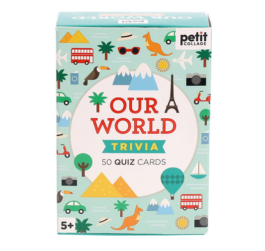 trivia card set - our world by petit collage