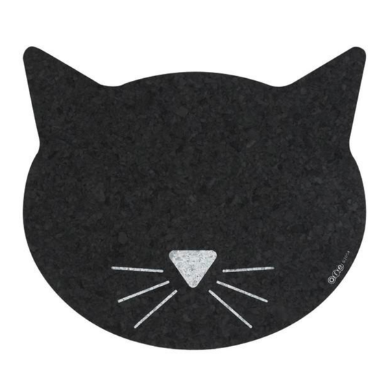 petmat - black cat face by speckle & spot by oré originals