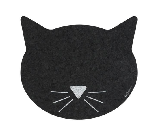 petmat - black cat face by speckle & spot by oré originals
