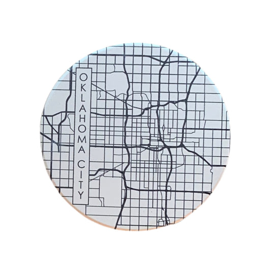 Car Coaster|OKC Streetcar Map Circle