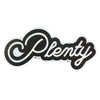 sticker - plenty script logo by plenty
