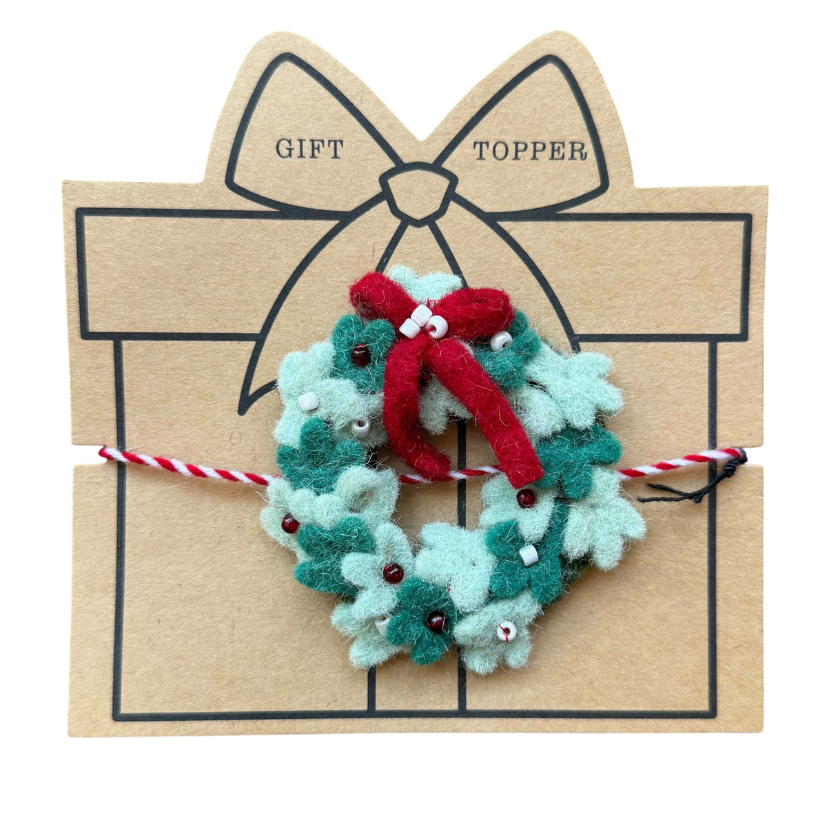 gift topper - felt wreaths (6 designs) by creative co-op