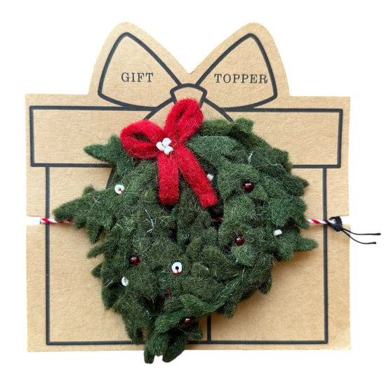 gift topper - felt wreaths (6 designs) by creative co-op