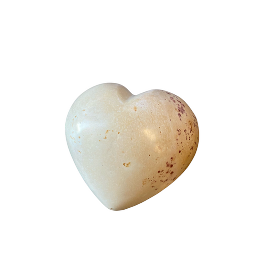 paperweight - large heart - natural soapstone by venture imports