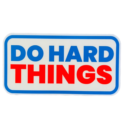 sticker - do hard things (blue/red) by plenty