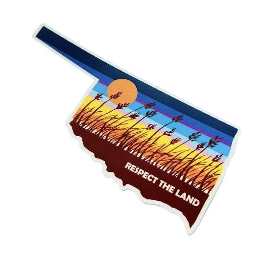 sticker - vinyl - respect the land by plenty made