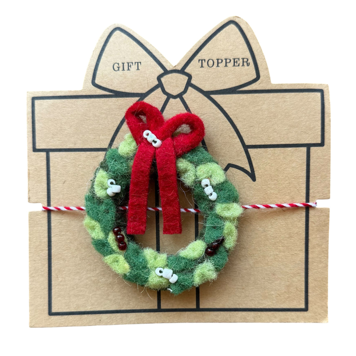 gift topper - felt wreaths (6 designs) by creative co-op