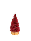tree - sisal bottle brush - red glitter by creative co-op