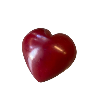 paperweight - large heart - red soapstone by venture imports