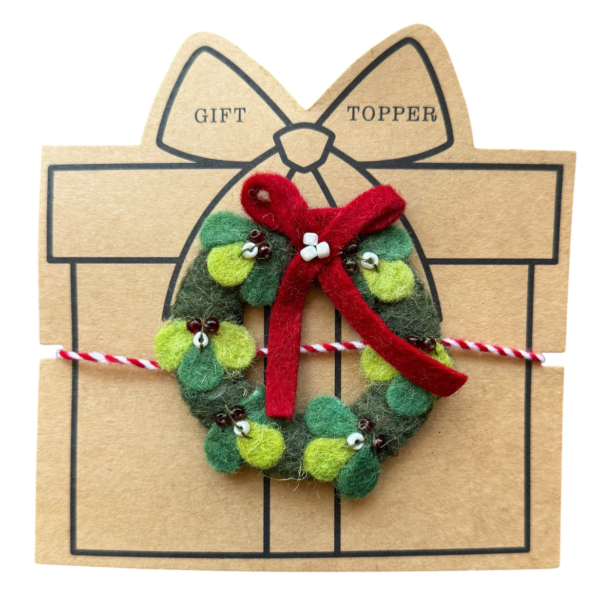 gift topper - felt wreaths (6 designs) by creative co-op