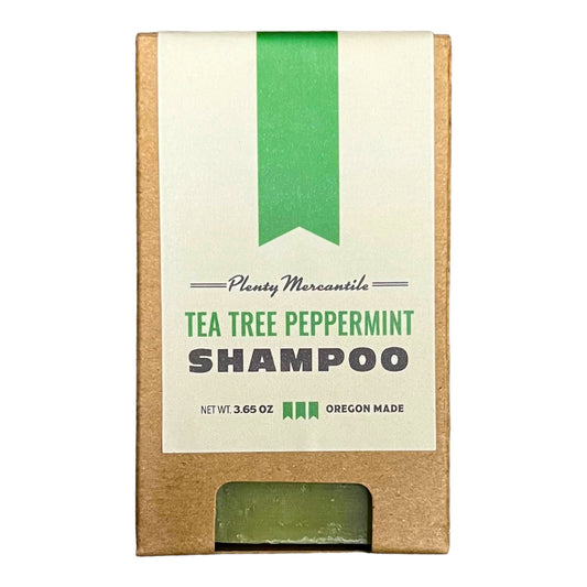 shampoo bar - plenty organic - tea tree peppermint by plenty