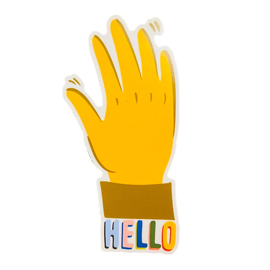 sticker - helping hand hello by plenty