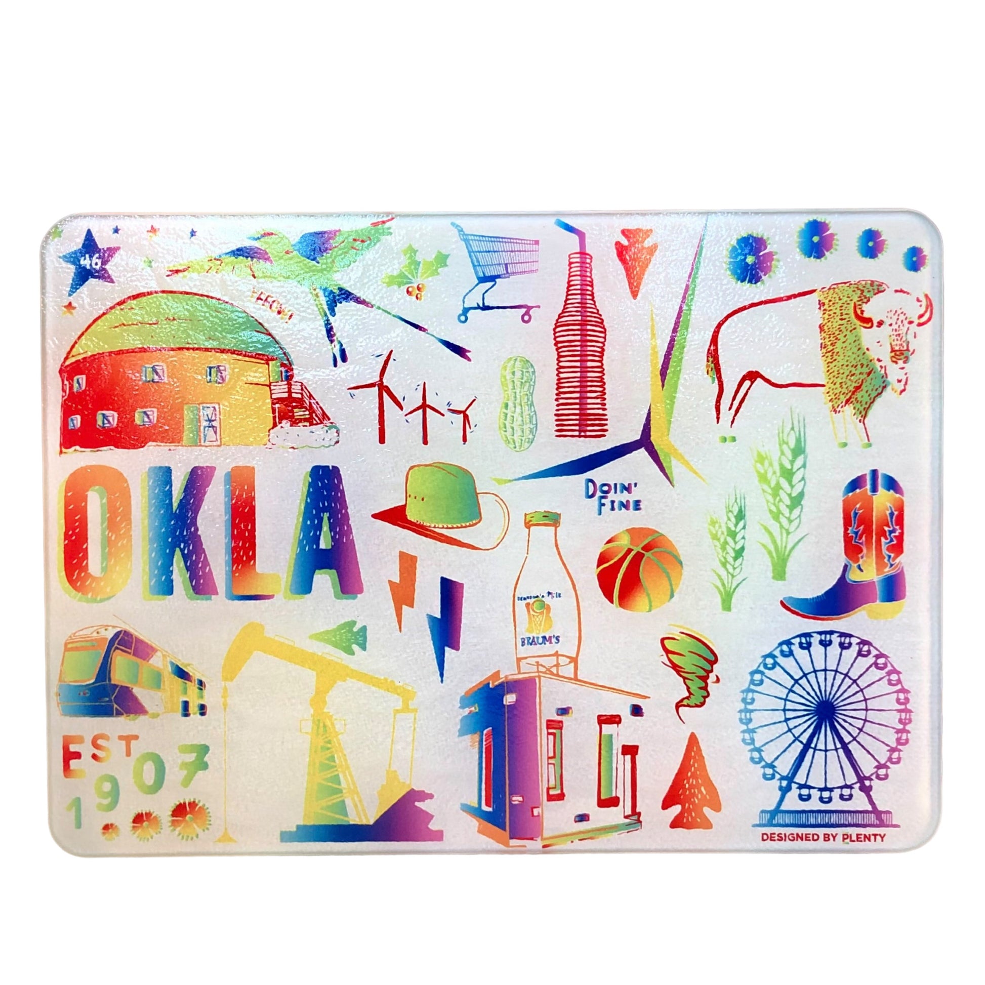 glass tray - okla icons by american brand studio