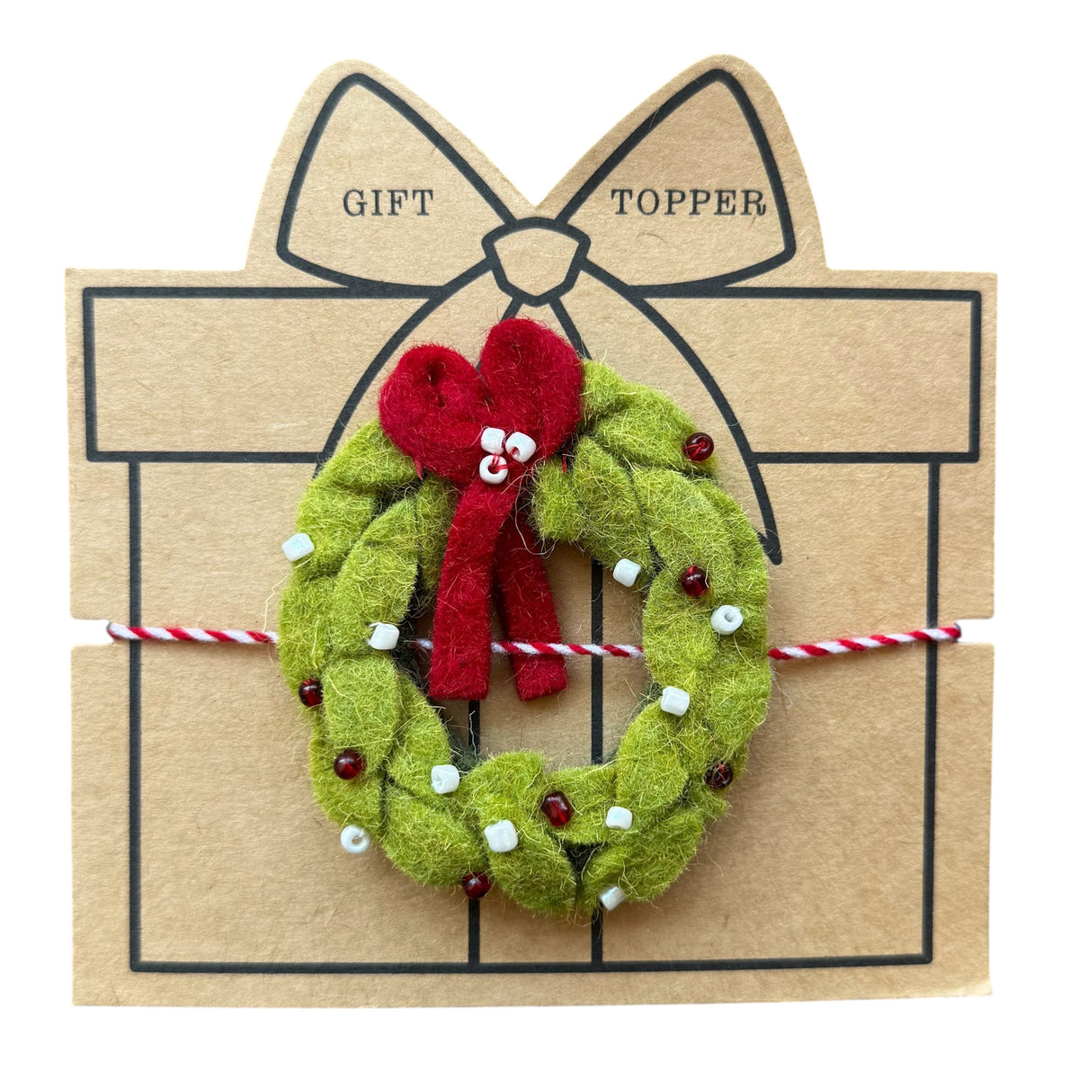 gift topper - felt wreaths (6 designs) by creative co-op