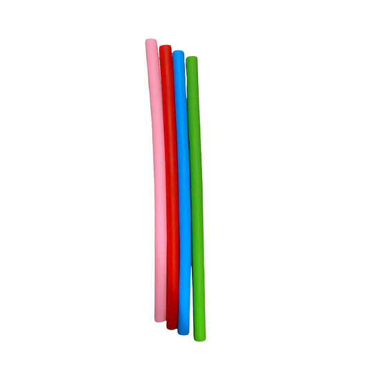 silicone straw - assorted colors by plenty