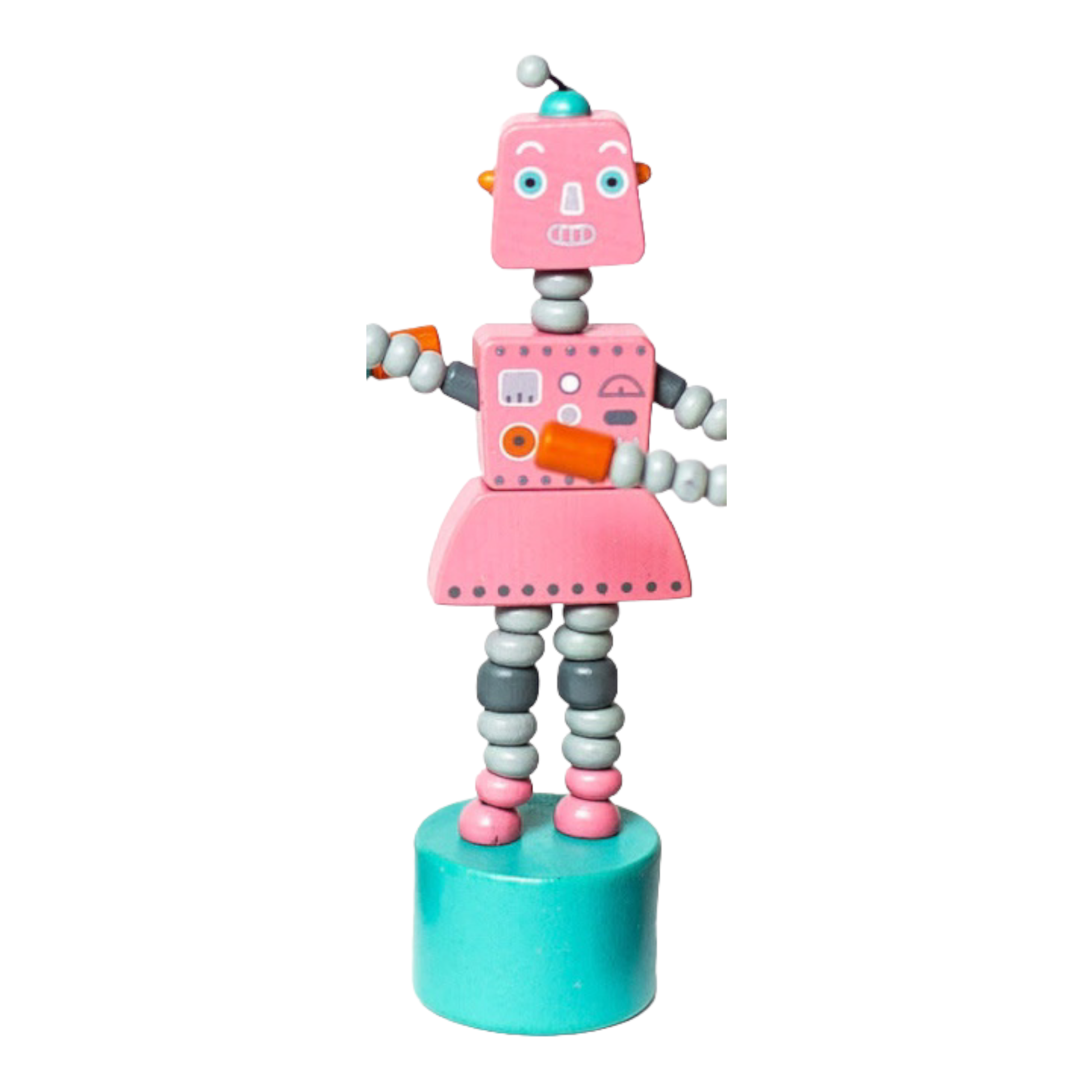 toy - push puppet - retro robots by jack rabbit creations