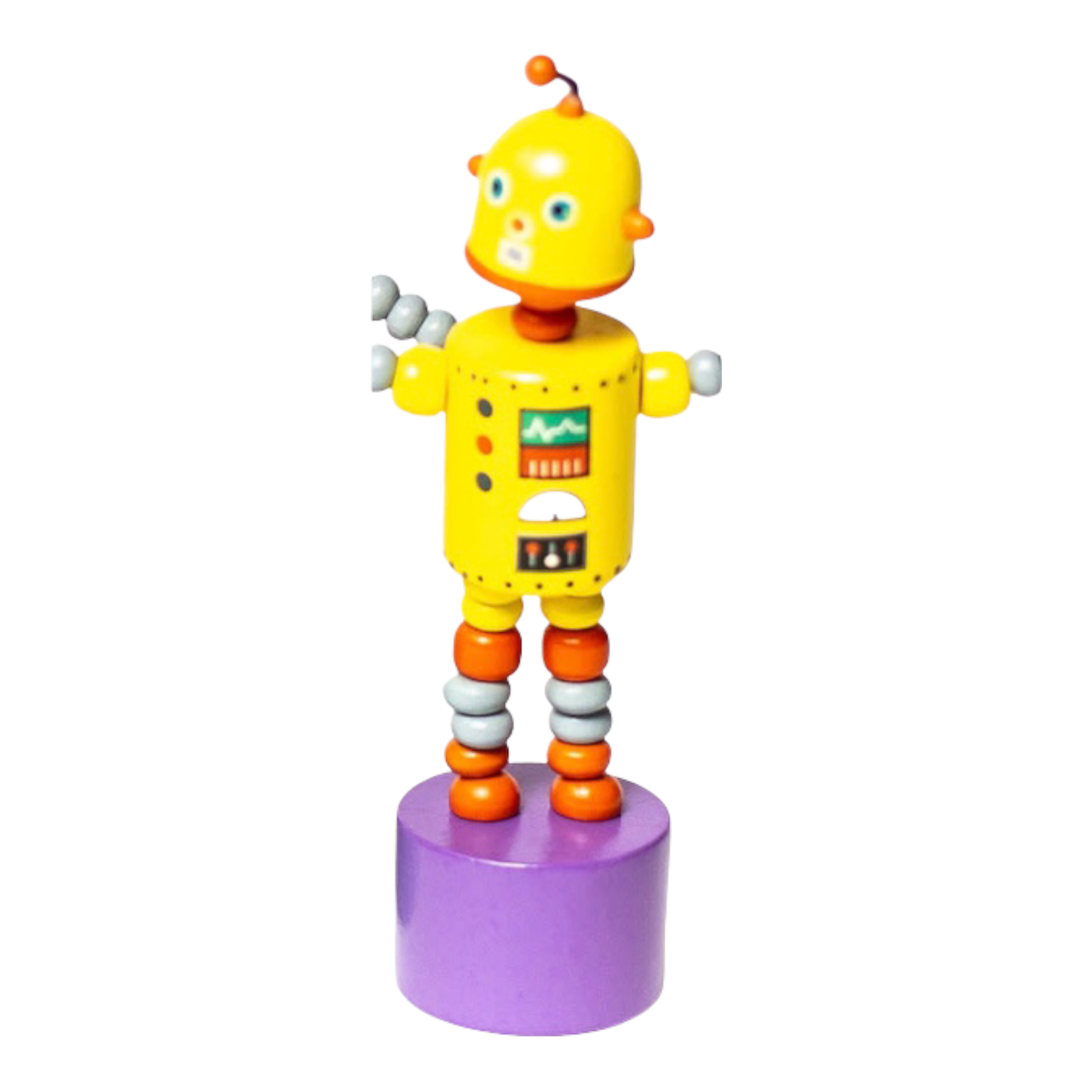 toy - push puppet - retro robots by jack rabbit creations