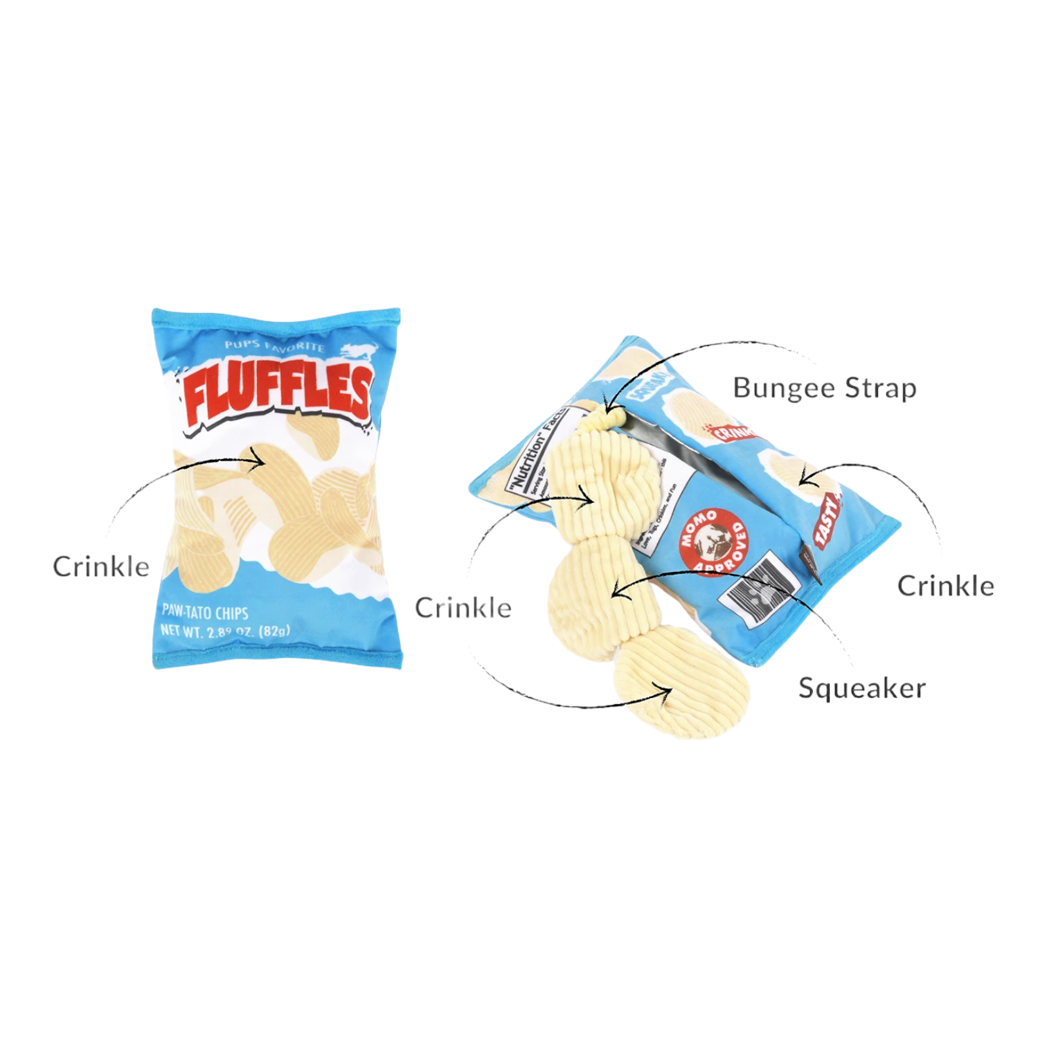 dog plush toy - snack attack by p.l.a.y.