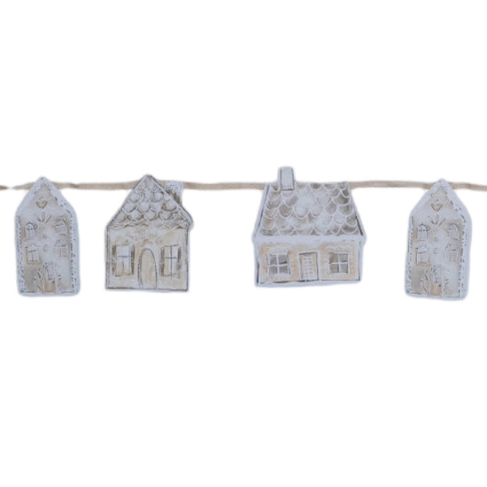 garland - paper houses - 72" bunting by creative co-op