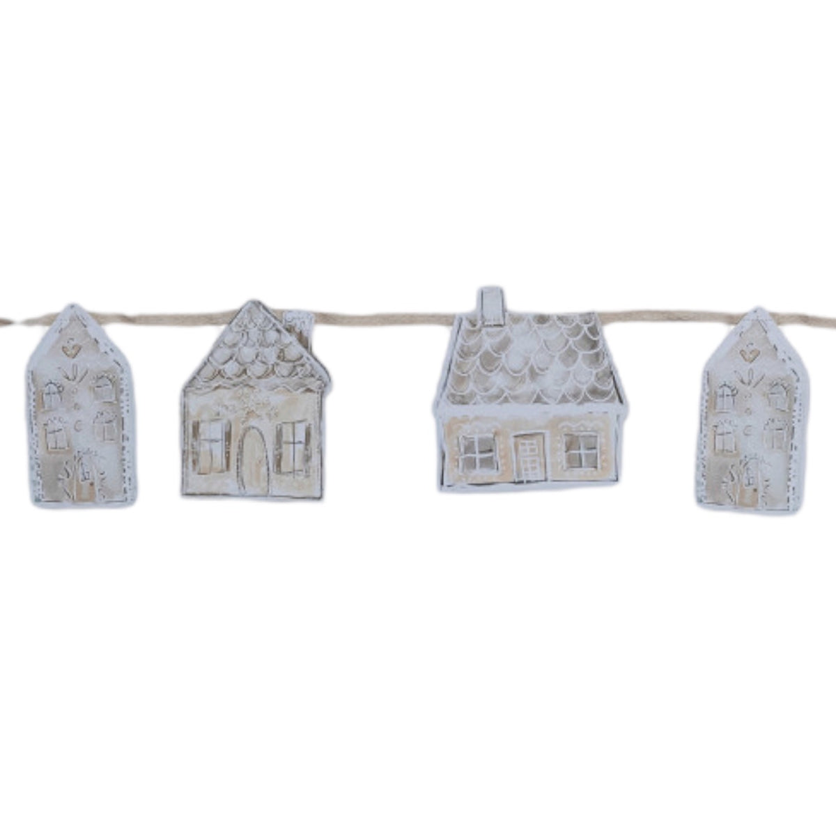 garland - paper houses - 72" bunting by creative co-op
