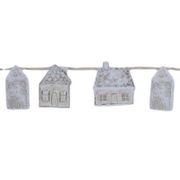 garland - paper houses - 72" bunting by creative co-op