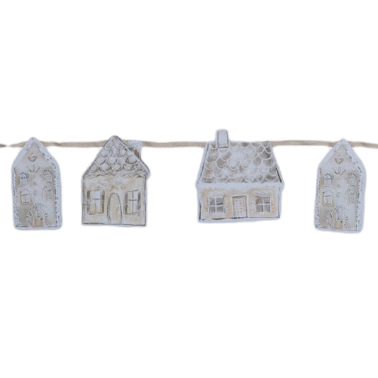 garland - paper houses - 72" bunting by creative co-op