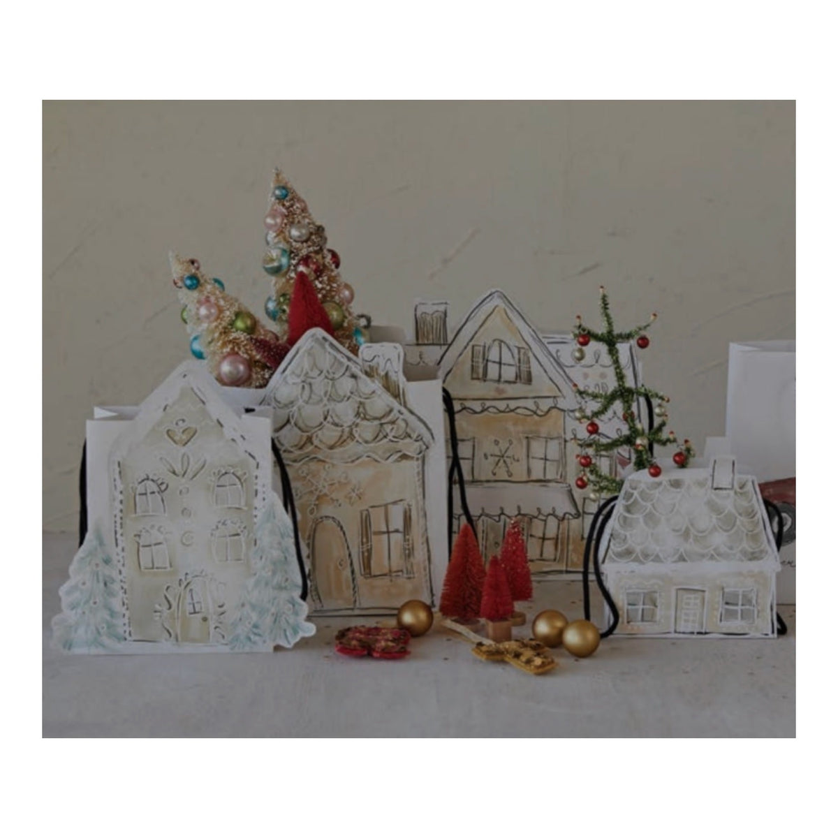 garland - paper houses - 72" bunting by creative co-op