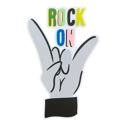 sticker - helping hand rock on by plenty