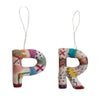 ornament - alphabet - wool felt by creative co-op
