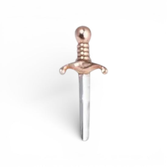 earring single - mini dagger post - mixed metal by nina designs