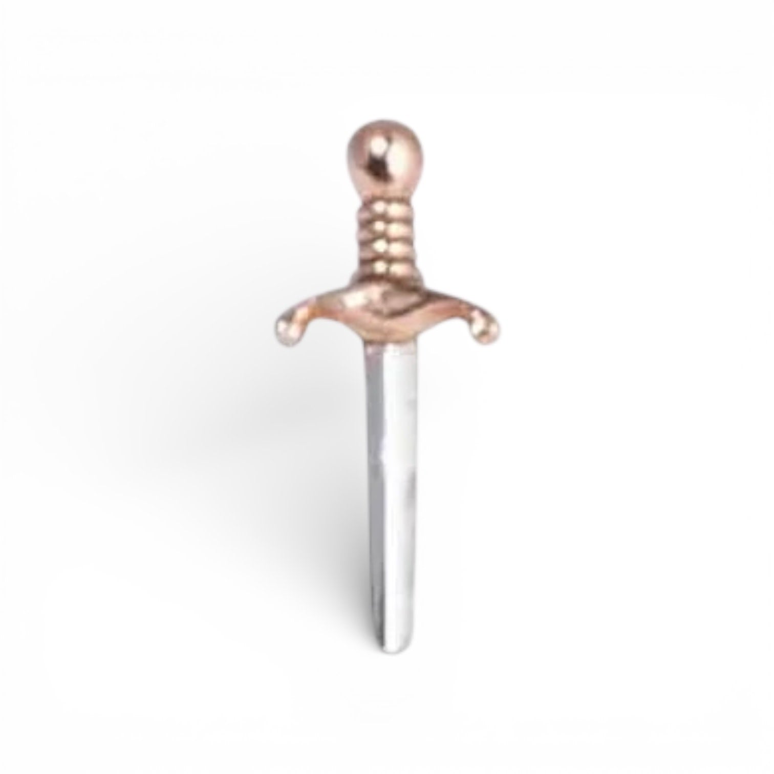 earring single - mini dagger post - mixed metal by nina designs