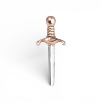 earring single - mini dagger post - mixed metal by nina designs