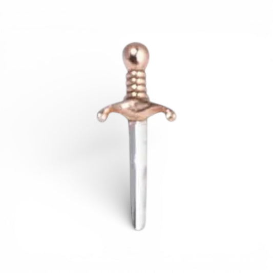 earring single - mini dagger post - mixed metal by nina designs