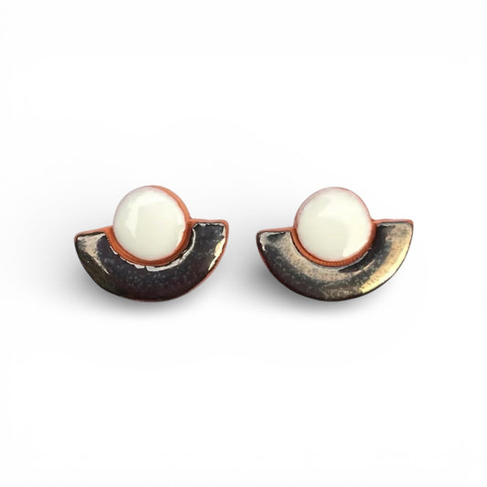 earrings - flower pot ceramic by nomad artisan co