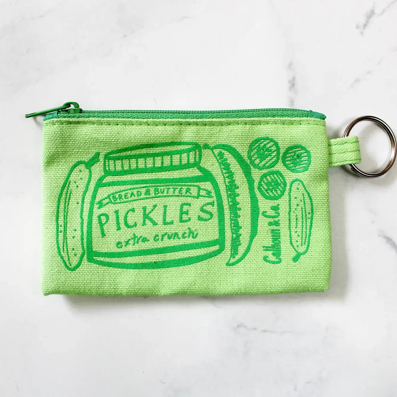zipper card pouch/keyring - pickles by calhoun & co.