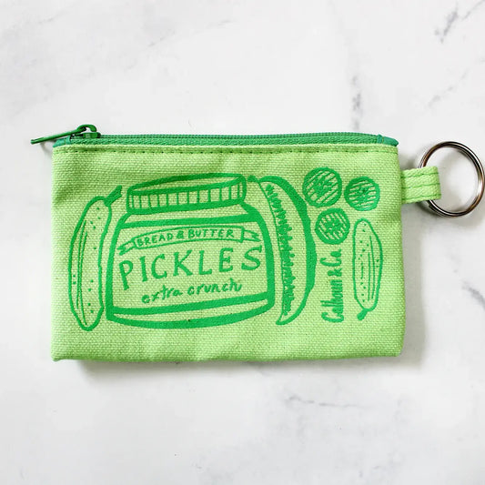 zipper card pouch/keyring - pickles by calhoun & co.