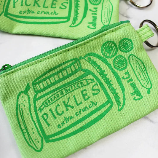 zipper card pouch/keyring - pickles by calhoun & co.