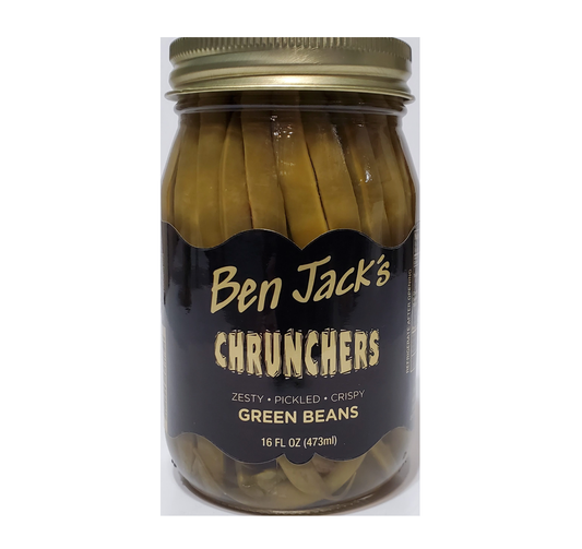 pickled green beans - "chrunchers" by ben jack larado's