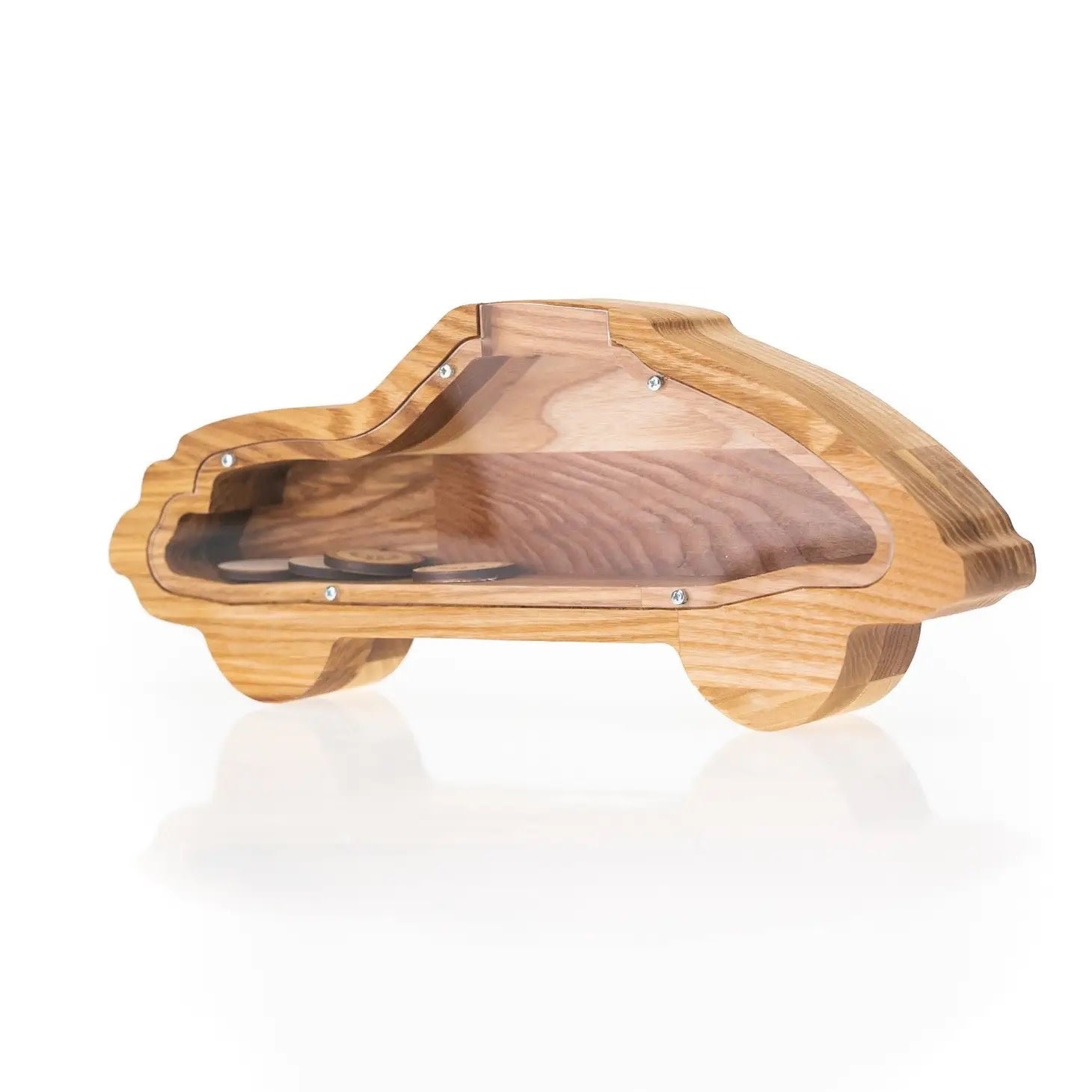 piggy bank car - ash wood by promidesign