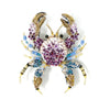 brooch pin - pink forest crab by trovelore